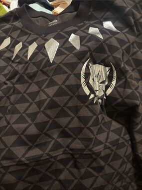 Disney Black Crewneck Sweatshirt with Silver Geometric Accents